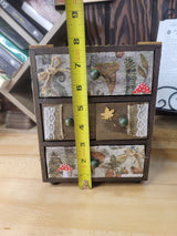 Wooden Chest Witchy Herbs and Flowers Hand-decorated and Painted Wooden 4 Drawer Box Mystical and Flowers Decoration