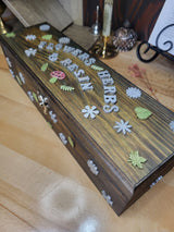 Magical Witch Herb Box, Enchanting Handmade Herbs, and Resin decorated Wood Witchy Box