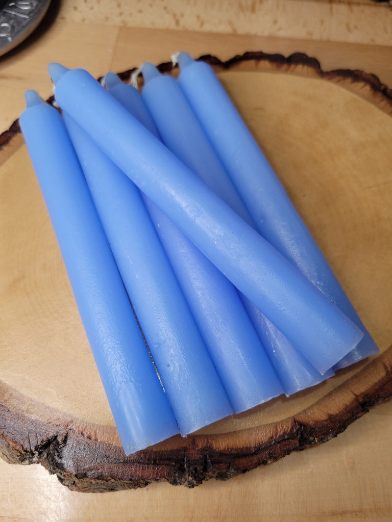 6-Inch Spell Candle Light Blue Six Inch Candles Pack of 6 Taper Candles