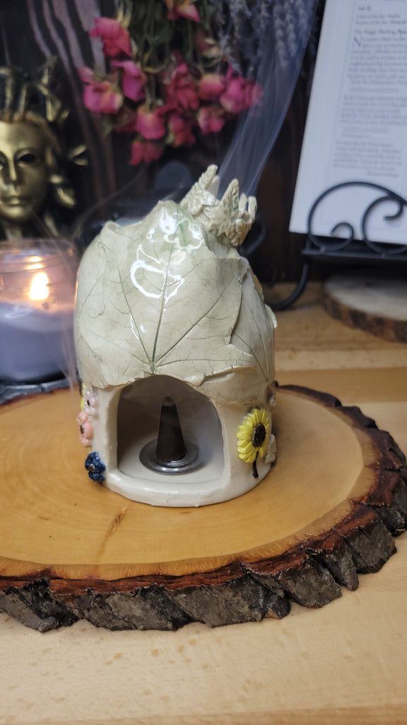 Ceramic Incense Holder, Incense small Ceramic house, gift for Her, altar decor