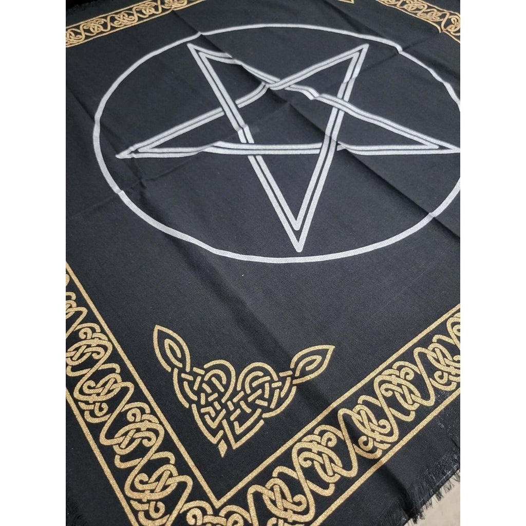 Indian Cotton Tapestry Altar Cloth Pentacle 24" x 24 -