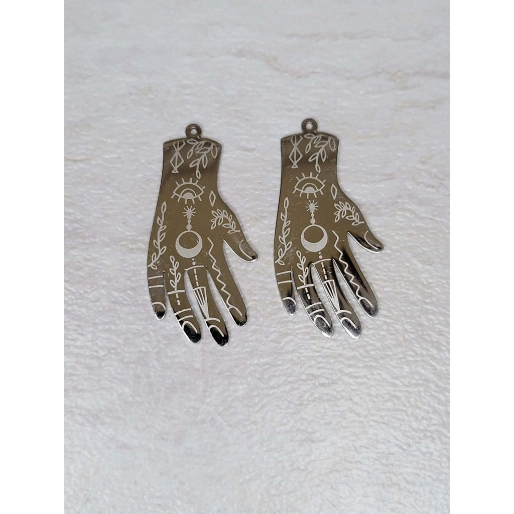 Magic Hand charms, Stainless Steel Charms, jewelry making -Charms & Pendants