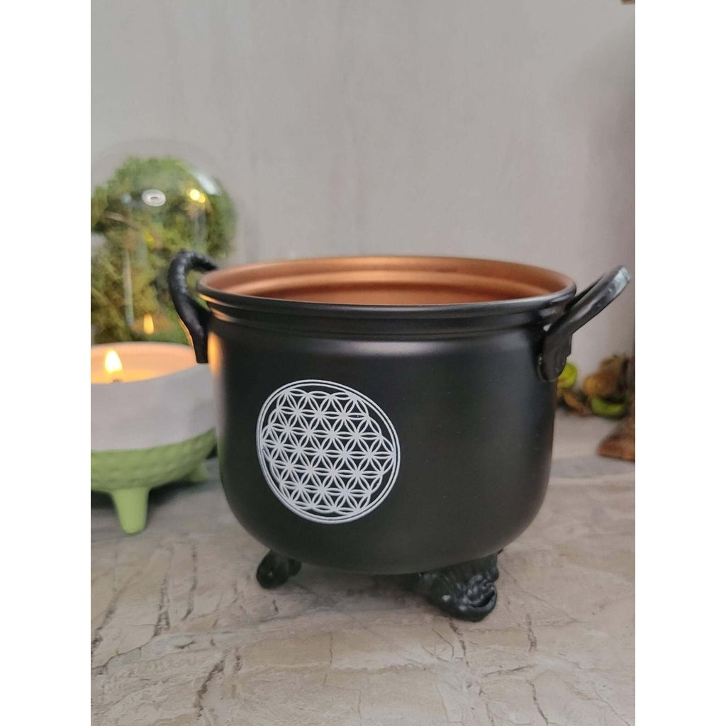 Metal Burner/ Cauldron /Altar Cauldron /Flower of Life Cauldron/ Tree of Life Cauldron -Incense Holders