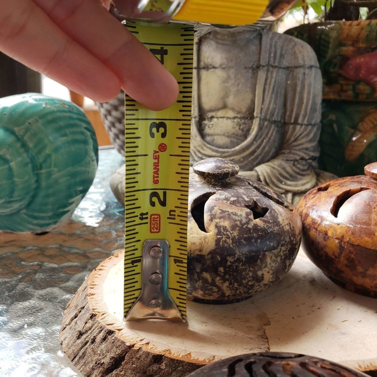 Moon and Star Soapstone Multi Burner, Charcoal Burner, Incense holder -