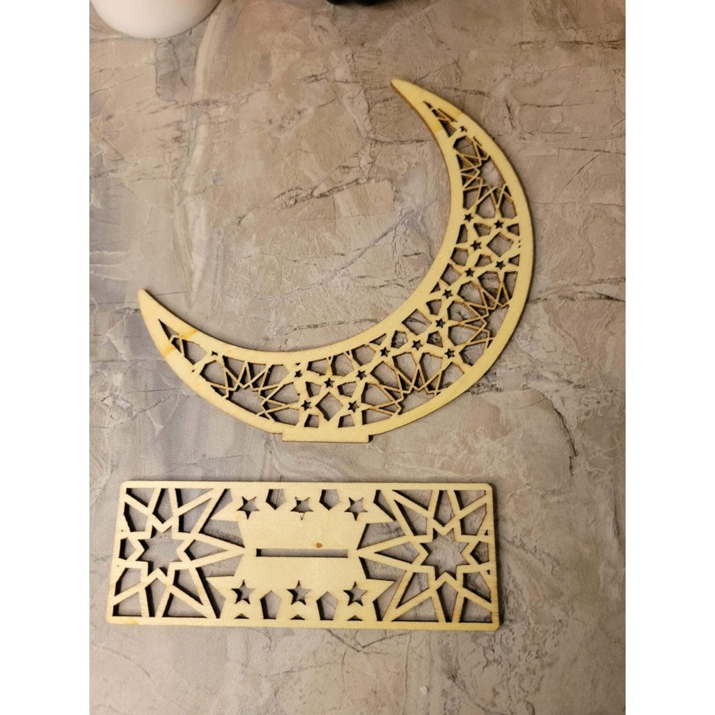 Moon Handmade Wooden Ornaments, Wood Tabletop Decoration, Moon Decor, Witchy decor -Decor