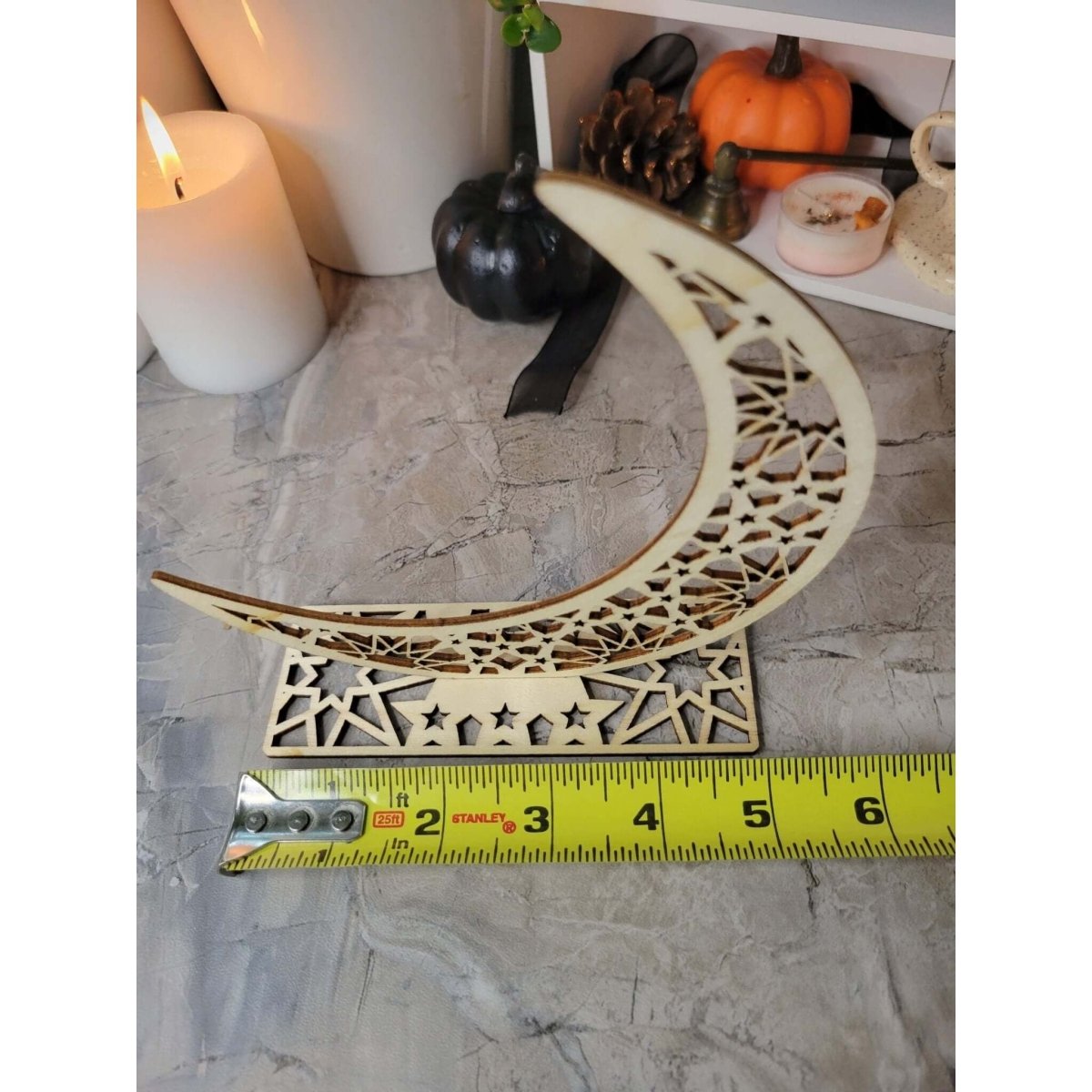 Moon Handmade Wooden Ornaments, Wood Tabletop Decoration, Moon Decor, Witchy decor -Decor