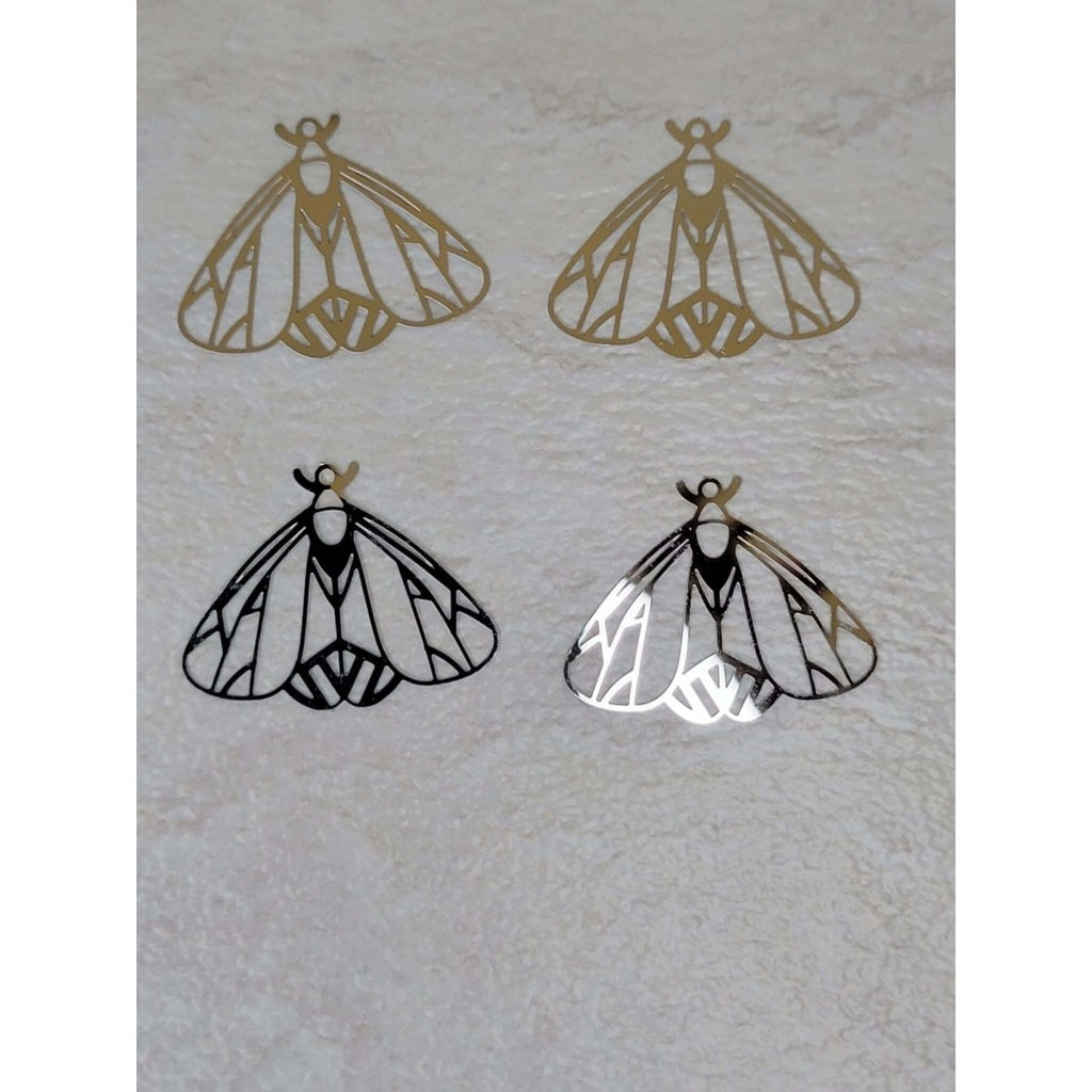 Moth Charm Stainless Steel Jewelry Moth -Charms & Pendants