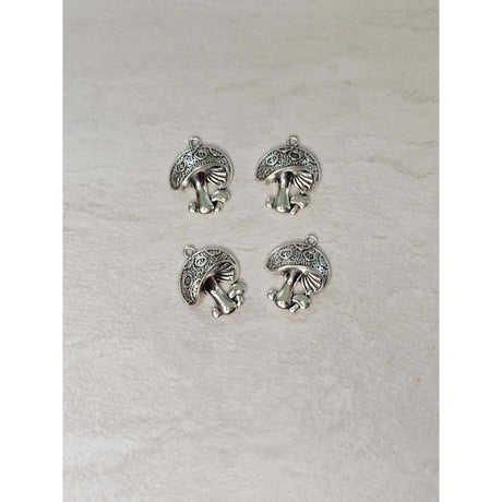 Mushroom Silver Charm , Mushroom Pendants Witchy Charms -Charms & Pendants