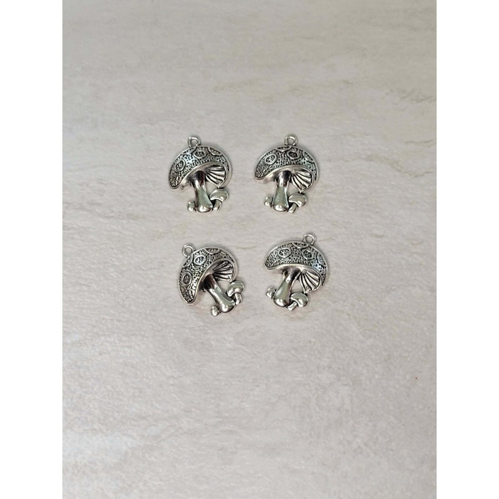 Mushroom Silver Charm , Mushroom Pendants Witchy Charms -Charms & Pendants