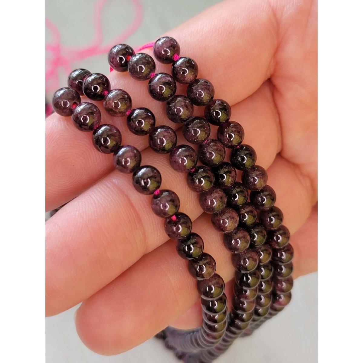 Natural Garnet Beads Strands, Round -Jewelry Making Kits