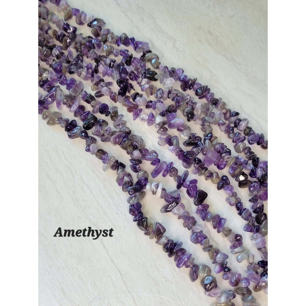 Natural Gemstone Chip Beads Assorted Stone 32" Strand Crystal Chip Necklace Jewelry Making -Jewelry Making Kits