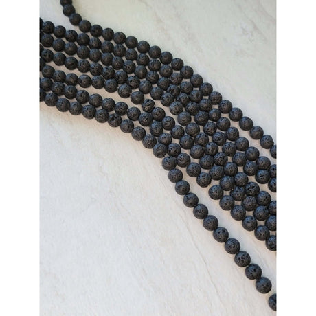 Natural Lava Rock Round Bead Strands -Jewelry Making Kits