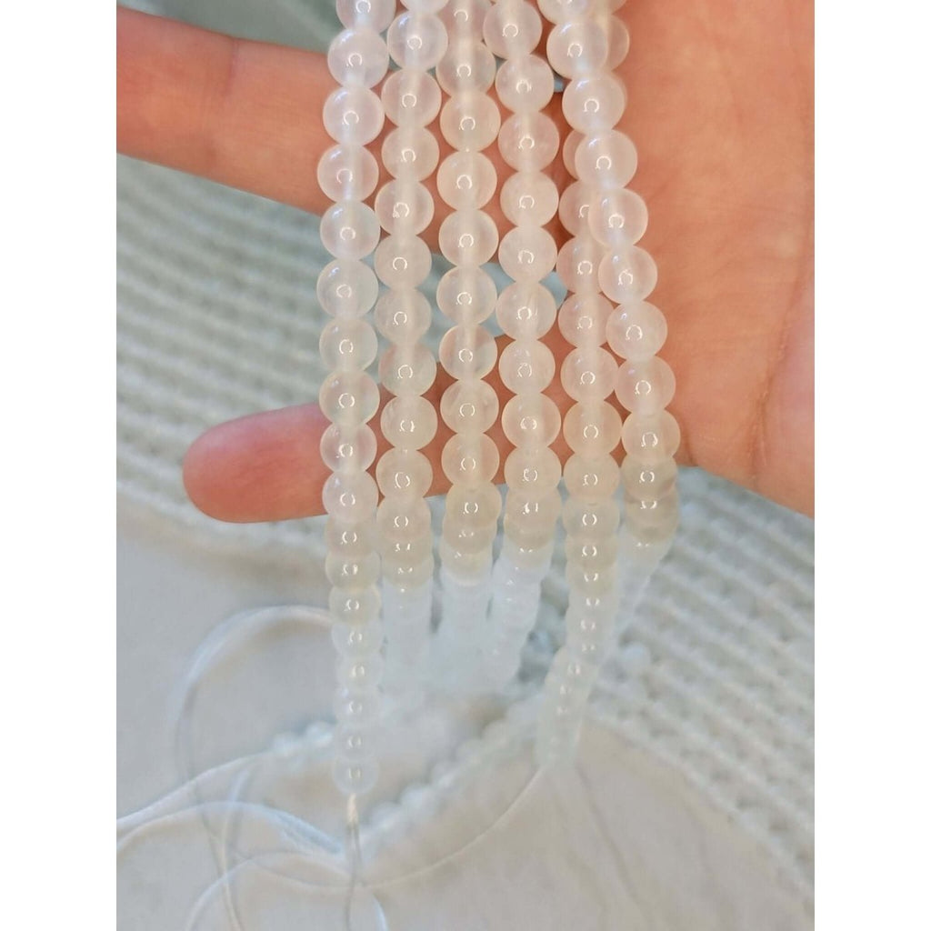 Natural Selenite Beads Strands, Selenite Beads -Jewelry Making Kits