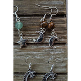 New!!! Charms Crystal Earrings ,Stacked Stone Drop Earrings |Charm and Crystal Earrings ,Witch Jewelry, Healing Crystal Energy -