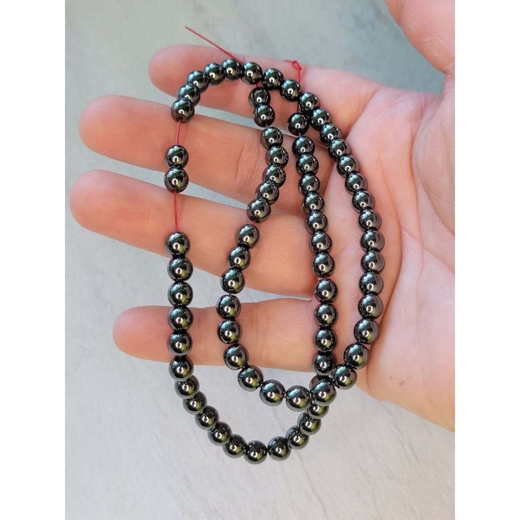 Non-Magnetic Synthetic Hematite Beads Strands, AA Grade Round Beads -Jewelry Making Kits