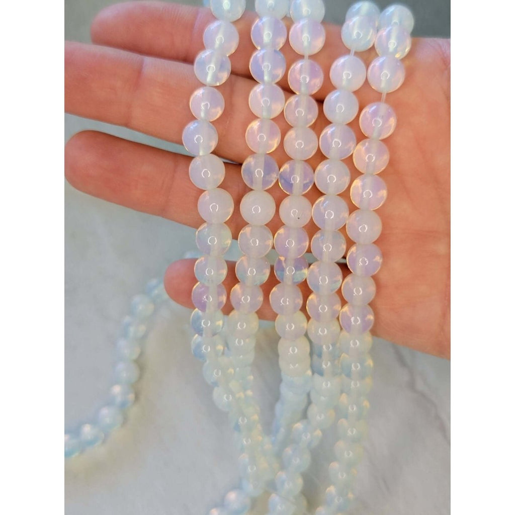 Opalite Round Beads 6mm 8mm 15.5" Strand -Jewelry Making Kits