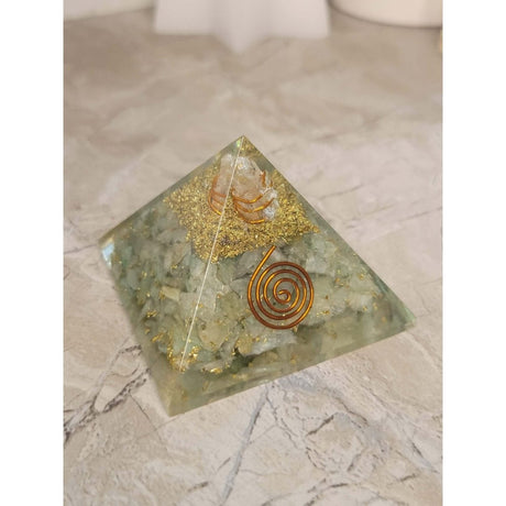 Orgone Energy Pyramid 60-65mm, Handmade Crystal chips Pyramid -Crystals