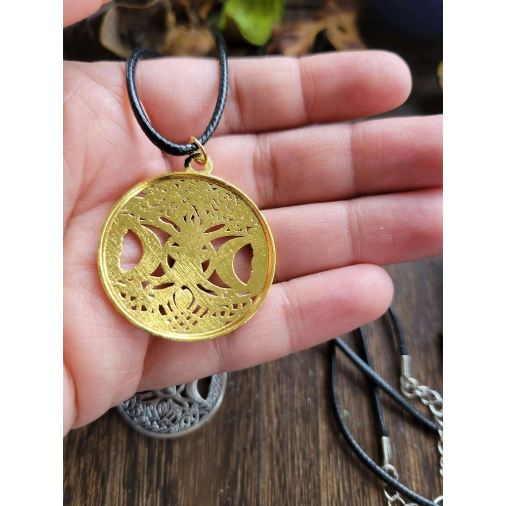 Protection Charm / Triple Moon Pentagram Talisman/ Protection Jewelry -Charms & Pendants