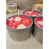 Rose Crystal candles 8oz - fresh roses, love candle -Candles