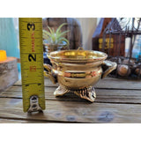 Small Brass Burner/ Cauldron with Screen/ Green Witch Apothecary -