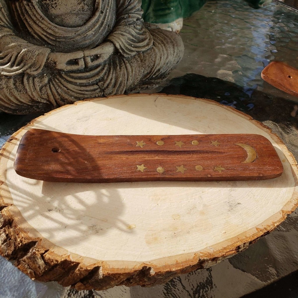 Star Moon Wood Boat Burner 5"L -