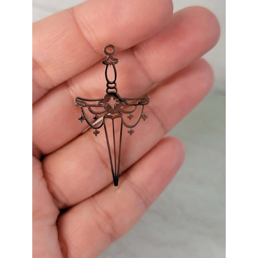Sword Silver Charm , Sword Pendants Witchy Charms -Charms & Pendants