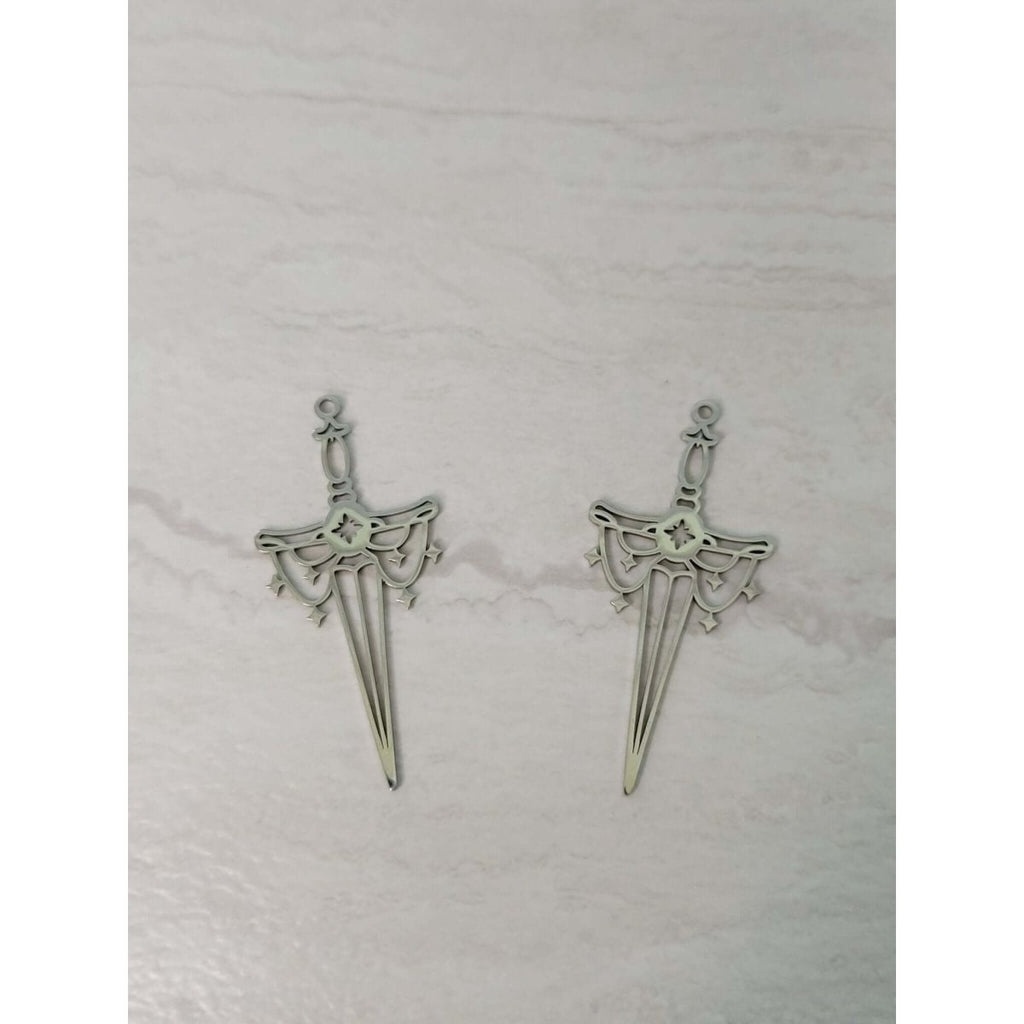 Sword Silver Charm , Sword Pendants Witchy Charms -Charms & Pendants