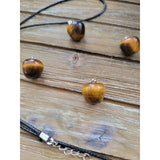 Tiger's Eye Pendants, Apple Crystal Pendant, Crystal Healing Pendants -crystal pendant