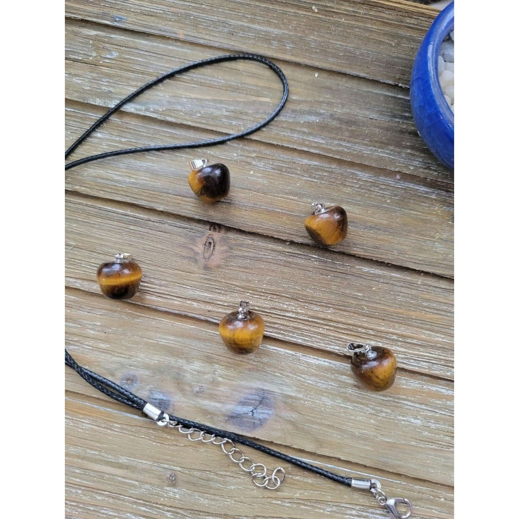 Tiger's Eye Pendants, Apple Crystal Pendant, Crystal Healing Pendants -crystal pendant