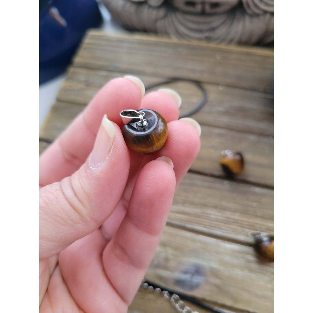 Tiger's Eye Pendants, Apple Crystal Pendant, Crystal Healing Pendants -crystal pendant