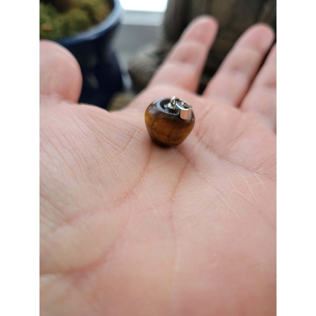 Tiger's Eye Pendants, Apple Crystal Pendant, Crystal Healing Pendants -crystal pendant