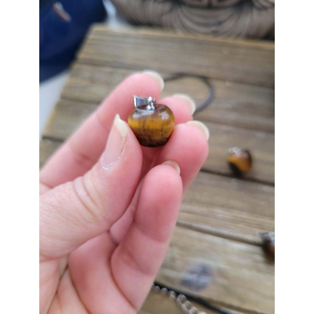 Tiger's Eye Pendants, Apple Crystal Pendant, Crystal Healing Pendants -crystal pendant