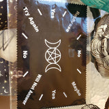 Triple Moon Pentagram Pendulum Mat 8"x12" -