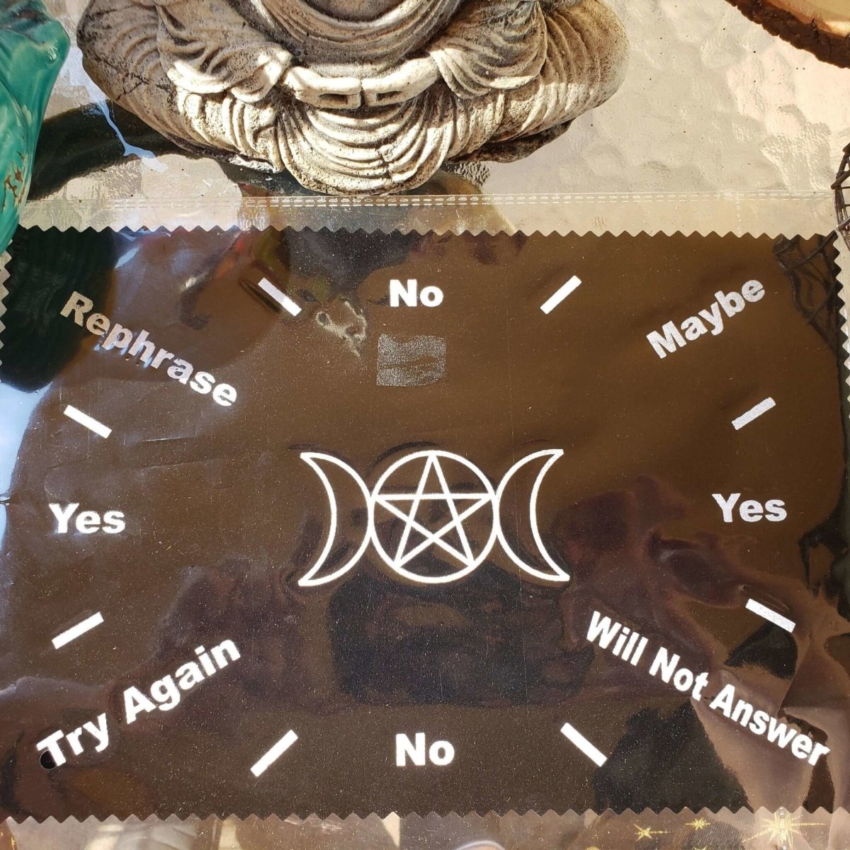Triple Moon Pentagram Pendulum Mat 8"x12" -