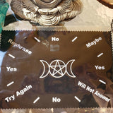 Triple Moon Pentagram Pendulum Mat 8"x12" -