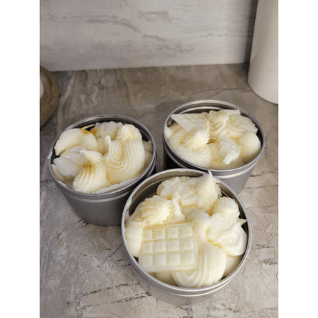 Vanilla Bean Christmas theme candle tin jar soy candle intention candle -