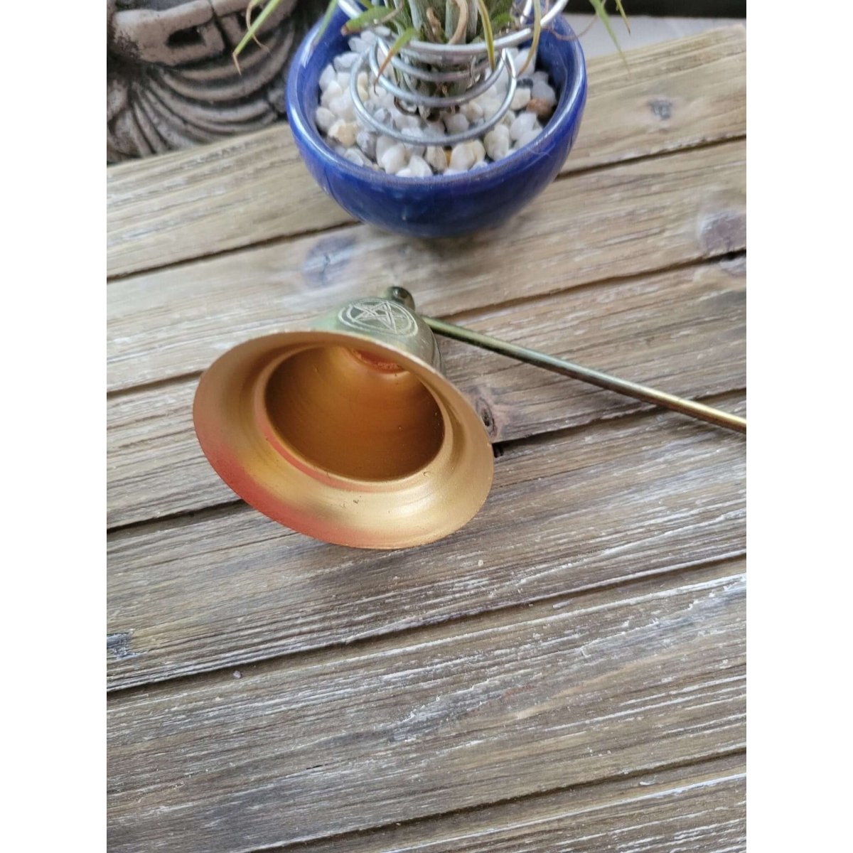 Vintage Pentagram Metal Candle Snuffer/ Boho Décor / Witch altar Décor -