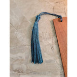 Wood Bookmarks, with Tassel Pendant Decoration, Saddle Brown -