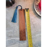Wood Bookmarks, with Tassel Pendant Decoration, Saddle Brown -