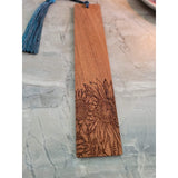 Wood Bookmarks, with Tassel Pendant Decoration, Saddle Brown -