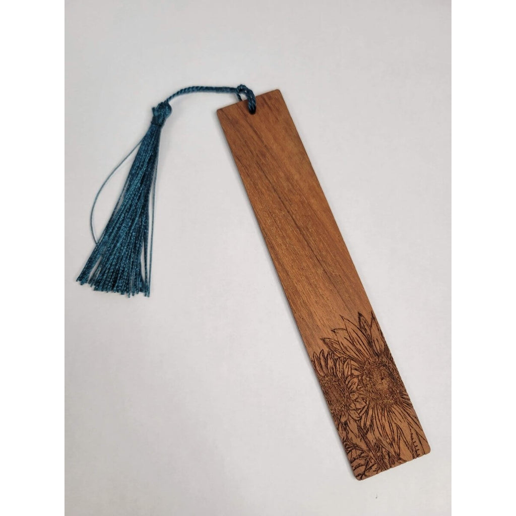 Wood Bookmarks, with Tassel Pendant Decoration, Saddle Brown -