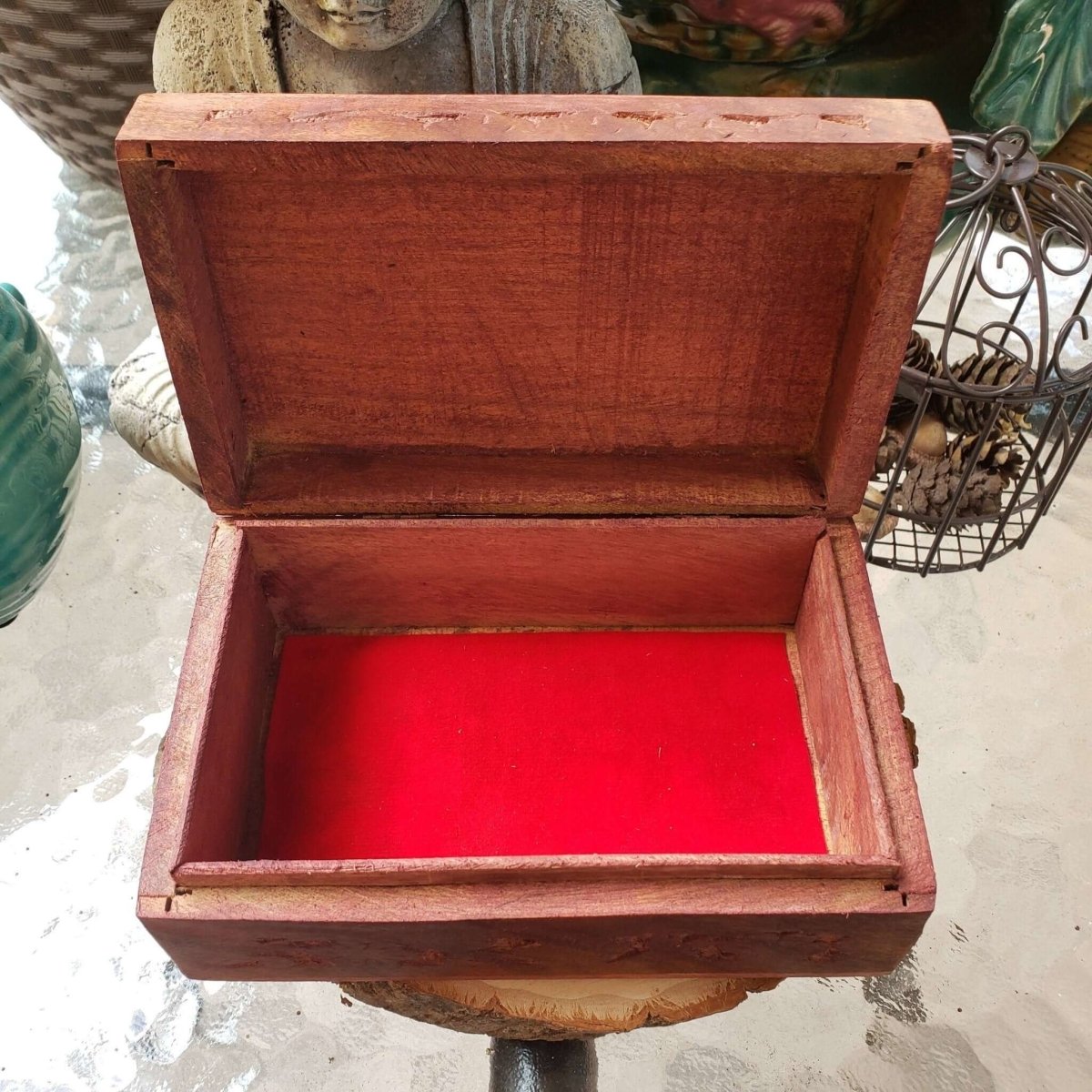 Wood Box, Tarot Box, Runes, Crystals, Witch Altar, Elephant Box -