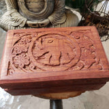 Wood Box, Tarot Box, Runes, Crystals, Witch Altar, Elephant Box -