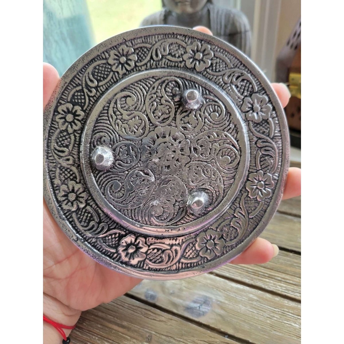 ZODIAC Metal Burner /Pillar Candle Holder or cone Buner /Altar Decoration -